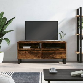 Smoked oak plywood TV cabinet 100x34.5x44.5cm by vidaXL, TV Furniture - Ref: Foro24-831249, Price: 93,01 €, Discount: %