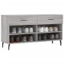 Banco zapatero madera de ingeniería gris Sonoma 102x35x55 cm de vidaXL, Zapateros y organizadores de calzado - Ref: Foro24-82...