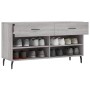 Banco zapatero madera de ingeniería gris Sonoma 102x35x55 cm de vidaXL, Zapateros y organizadores de calzado - Ref: Foro24-82...