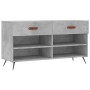 Banco zapatero madera de ingeniería gris hormigón 102x35x55 cm de vidaXL, Zapateros y organizadores de calzado - Ref: Foro24-...