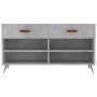 Banco zapatero madera de ingeniería gris hormigón 102x35x55 cm de vidaXL, Zapateros y organizadores de calzado - Ref: Foro24-...