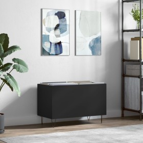 Black plywood record cabinet 74.5x38x48 cm by vidaXL, CD and DVD storage - Ref: Foro24-831725, Price: 35,61 €, Discount: %