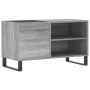 Sonoma grauer Schallplattenschrank aus Holzwerkstoff, 85 x 38 x 48 cm von vidaXL, CD- und DVD-Speicher - Ref: Foro24-831714, ...