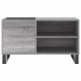 Sonoma grauer Schallplattenschrank aus Holzwerkstoff, 85 x 38 x 48 cm von vidaXL, CD- und DVD-Speicher - Ref: Foro24-831714, ...