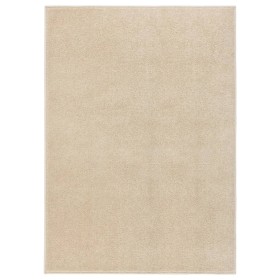 Alfombra de pelo corto beige 140x200 cm de vidaXL, Alfombras - Ref: Foro24-340332, Precio: 62,99 €, Descuento: %