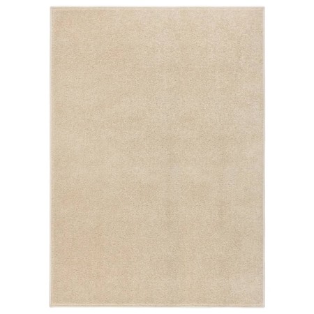 Alfombra de pelo corto beige 140x200 cm de vidaXL, Alfombras - Ref: Foro24-340332, Precio: 58,85 €, Descuento: %