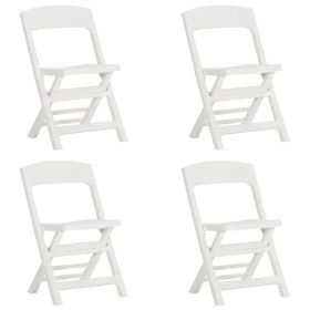 Sillas plegables de jardín 4 unidades PP blanco de vidaXL, Sillas de jardín - Ref: Foro24-317736, Precio: 90,99 €, Descuento: %