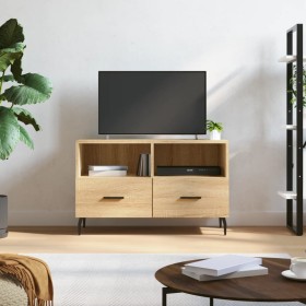 Smoked oak plywood TV cabinet 80x36x50 cm by vidaXL, TV Furniture - Ref: Foro24-828991, Price: 64,40 €, Discount: %