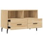 Smoked oak plywood TV cabinet 80x36x50 cm by vidaXL, TV Furniture - Ref: Foro24-828991, Price: 64,40 €, Discount: %