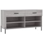 Banco zapatero madera de ingeniería gris Sonoma 102x35x55 cm de vidaXL, Zapateros y organizadores de calzado - Ref: Foro24-82...