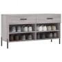 Banco zapatero madera de ingeniería gris Sonoma 102x35x55 cm de vidaXL, Zapateros y organizadores de calzado - Ref: Foro24-82...