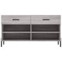 Banco zapatero madera de ingeniería gris Sonoma 102x35x55 cm de vidaXL, Zapateros y organizadores de calzado - Ref: Foro24-82...