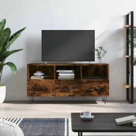 Mueble de TV madera de ingeniería roble ahumado 102x36x50 cm de vidaXL, Muebles TV - Ref: Foro24-829033, Precio: 74,99 €, Des...