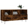 Smoked oak engineered wood TV cabinet 102x36x50 cm by vidaXL, TV Furniture - Ref: Foro24-829033, Price: 74,79 €, Discount: %