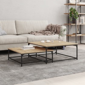 Stapelbare Couchtische 2 Stk. Holzwerkstoff Sonoma Eiche von vidaXL, Couchtisch - Ref: Foro24-832819, Preis: 81,28 €, Rabatt: %