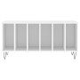 Plywood white record storage unit 100x38x48 cm by vidaXL, CD and DVD storage - Ref: Foro24-831748, Price: 73,30 €, Discount: %