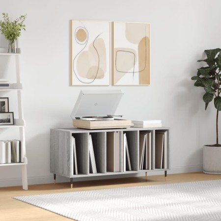 Sonoma gray plywood record cabinet 100x38x48cm by vidaXL, CD and DVD storage - Ref: Foro24-831746, Price: 70,43 €, Discount: %