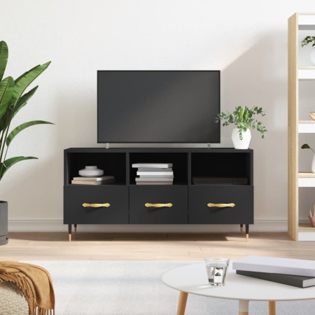 Mueble de TV madera de ingeniería negro 102x36x50 cm de vidaXL, Muebles TV - Ref: Foro24-829013, Precio: 76,88 €, Descuento: %