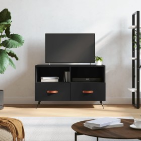 TV stand made of black plywood, 80x36x50 cm by vidaXL, TV Furniture - Ref: Foro24-828941, Price: 51,99 €, Discount: %