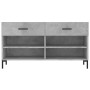 Engineered wood shoe bench in gray concrete finish, 102x35x55 cm. by vidaXL, Shoe racks and shoe organizers - Ref: Foro24-829...