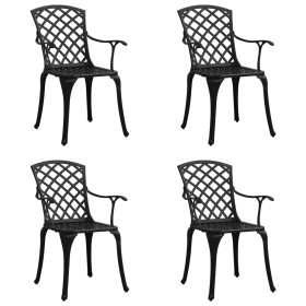 Garden chairs 4 units black cast aluminum by vidaXL, Garden chairs - Ref: Foro24-315573, Price: 534,06 €, Discount: %