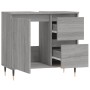 Armario de baño madera contrachapada gris Sonoma 65x33x60 cm de vidaXL, Tocadores de baño - Ref: Foro24-831602, Precio: 68,06...