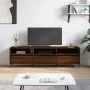 Mueble de TV madera contrachapada roble marrón 150x30x44,5 cm de vidaXL, Muebles TV - Ref: Foro24-831299, Precio: 93,99 €, De...