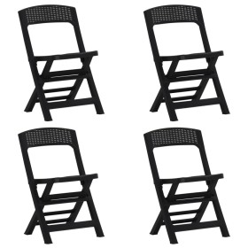 Folding garden chairs 4 units PP anthracite gray by vidaXL, Garden chairs - Ref: Foro24-317735, Price: 71,74 €, Discount: %