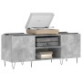 Mueble discos madera contrachapada gris hormigón 121x38x48 cm de vidaXL, Almacenamiento para CD y DVD - Ref: Foro24-831680, P...