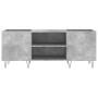 Mueble discos madera contrachapada gris hormigón 121x38x48 cm de vidaXL, Almacenamiento para CD y DVD - Ref: Foro24-831680, P...