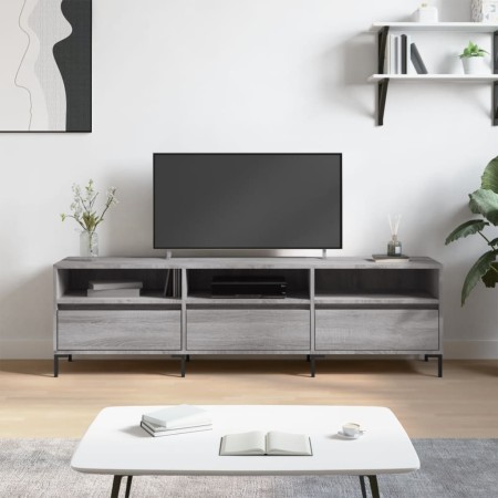 Sonoma gray plywood TV cabinet 150x30x44.5 cm by vidaXL, TV Furniture - Ref: Foro24-831290, Price: 74,28 €, Discount: %