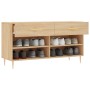 Engineered wood shoe bench in Sonoma oak, 102x35x55 cm. by vidaXL, Shoe racks and shoe organizers - Ref: Foro24-829727, Price...