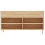 Engineered wood shoe bench in Sonoma oak, 102x35x55 cm. by vidaXL, Shoe racks and shoe organizers - Ref: Foro24-829727, Price...