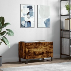 Smoked oak plywood disc cabinet 74.5x38x48 cm by vidaXL, CD and DVD storage - Ref: Foro24-831737, Price: 68,99 €, Discount: %