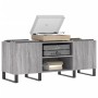 Plywood gray Sonoma record storage unit 121x38x48cm by vidaXL, CD and DVD storage - Ref: Foro24-831690, Price: 92,94 €, Disco...