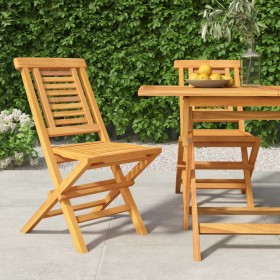 Folding garden chairs 2 pcs solid teak wood 47x63x90cm by vidaXL, Garden chairs - Ref: Foro24-362755, Price: 162,99 €, Discou...