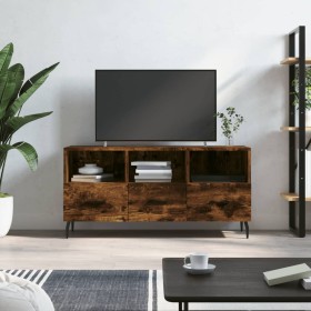 Smoked oak engineered wood TV cabinet 102x36x50 cm by vidaXL, TV Furniture - Ref: Foro24-829057, Price: 58,99 €, Discount: %