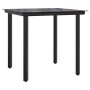 3-piece garden dining set, black steel and textilene by vidaXL, Garden sets - Ref: Foro24-3200726, Price: 151,73 €, Discount: %