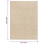 Alfombra de pelo corto beige 140x200 cm de vidaXL, Alfombras - Ref: Foro24-340332, Precio: 58,85 €, Descuento: %