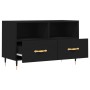 Mueble para TV madera contrachapada negro 80x36x50 cm de vidaXL, Muebles TV - Ref: Foro24-828949, Precio: 50,61 €, Descuento: %