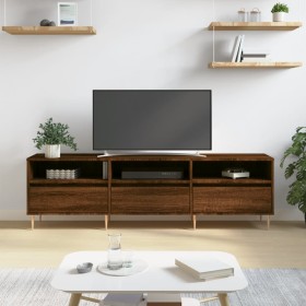 Brown oak plywood TV cabinet 150x30x44.5 cm by vidaXL, TV Furniture - Ref: Foro24-831275, Price: 102,33 €, Discount: %