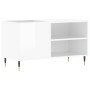 Glossy white engineered wood record cabinet 85x38x48 cm by vidaXL, CD and DVD storage - Ref: Foro24-831694, Price: 57,15 €, D...