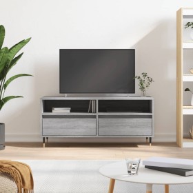 Sonoma gray plywood TV cabinet 100x34.5x44.5 cm by vidaXL, TV Furniture - Ref: Foro24-831234, Price: 54,04 €, Discount: %