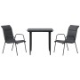 Garden dining set 3 pieces steel and black textilene by vidaXL, Garden sets - Ref: Foro24-3200702, Price: 187,65 €, Discount: %