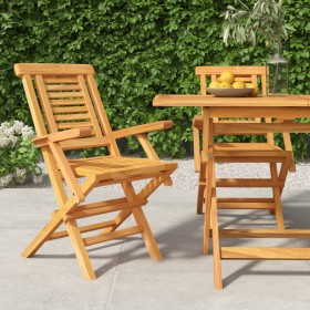 Folding garden chairs 2 pcs solid teak wood 56x63x90 cm by vidaXL, Garden chairs - Ref: Foro24-362756, Price: 182,99 €, Disco...