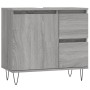 Armario de baño madera contrachapada gris Sonoma 65x33x60 cm de vidaXL, Tocadores de baño - Ref: Foro24-831610, Precio: 69,99...