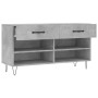 Banco zapatero madera de ingeniería gris hormigón 102x35x55 cm de vidaXL, Zapateros y organizadores de calzado - Ref: Foro24-...