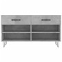 Concrete gray engineered wood shoe bench 102x35x55 cm by vidaXL, Shoe racks and shoe organizers - Ref: Foro24-829736, Price: ...