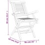 Folding garden chairs 2 pcs solid teak wood 56x63x90 cm by vidaXL, Garden chairs - Ref: Foro24-362756, Price: 184,36 €, Disco...