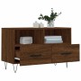 Brown oak plywood TV cabinet 80x36x50 cm by vidaXL, TV Furniture - Ref: Foro24-828971, Price: 61,99 €, Discount: %